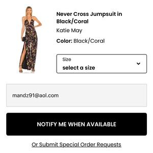 Katie May Black and Coral Floral Jumpsuit